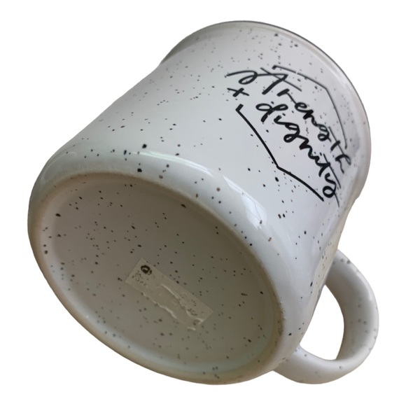 A&C Sailor Anchor Strength & Dignity Speckled Campfire Mug Ceramic Cup - Picture 9 of 9